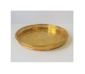 Or Argent Pays maison En Acier Inoxydable Plat En Métal Plateau Alimentaire Pizza Plateau De Service Rôtissoire Restaurant Assiettes À Dîner - Product Image 1