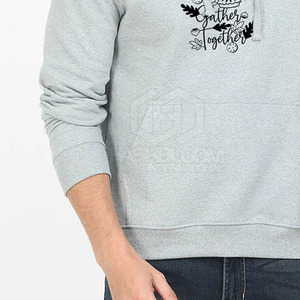 Meilleure vente hommes 100% Polyester pull à capuche haute qualité saison d'hiver fermeture éclair conception couleur unie impression Logo teint uni - Product Image 5