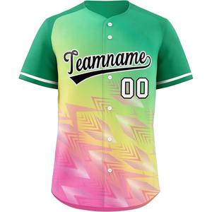 Chemise de baseball personnalisée avec sublimation et graphique, uniforme boutonné, softball pour jeunes, mailles brodées, sergé, lettres USA - Product Image 4
