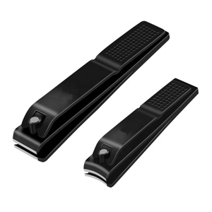 Professional Stainless Steel Flat <b>Edge</b> Nail Clipper Black Silver Custom Logo Fingernail Toenail <b>Cutter</b> Wholesale - Product Image 1