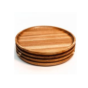 Modern Design Eco-Friendly Solid Mango Wood Flatware Serving Platter Burned <b>Table</b> Plate <b>Dishwasher</b> Safe Polished Technique - Product Image 3
