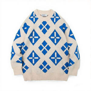 Pulls chauds en tricot pour hommes avec décoration de logo personnalisé automne hiver mode tricotée en gros de haute qualité sur mesure - Product Image 4