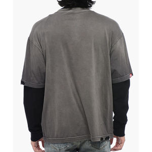 Camiseta Premium de Hip Hop de Doble Manga, Personalizada con Diseño Gráfico, Corte Regular, Fibra de Bambú, Secado Rápido, Cuello Redondo - Product Image 2