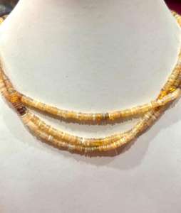 Natural Ethiopian Opal Stone Beads Rainbow-Colored Tyre Shape Heishi <b>Spacer</b> Beads - Product Image 4