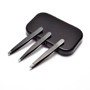 Pinzas Profesionales Inclinadas de Acero Inoxidable (3 Piezas) para Dar Forma a las Cejas, Eliminar Vello Facial Encarnado y Puntos Negros - ANAAIF ENTERPRISES - Product Image 4