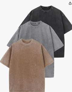 T-shirt à manches courtes en coton épais 230g pour hommes T-shirt à manches courtes en pur coton ample de couleur unie - Product Image 4