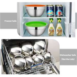 Versatile 28cm Stainless Steel <b>Mixing</b> <b>Bowl</b> <b>with</b> <b>Lid</b>: Perfect for Cooking, Food Storage, and Meal Preparation - Product Image 4