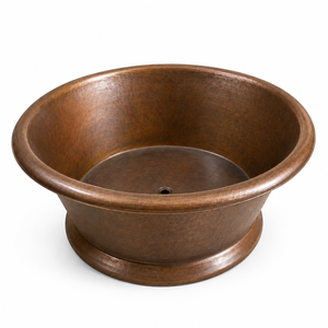 Baignoire ovale moderne en cuivre martelé, propriétés antimicrobiennes, fonction de trempage japonaise, autoportante pour hôtels, villas, maisons - Product Image 1