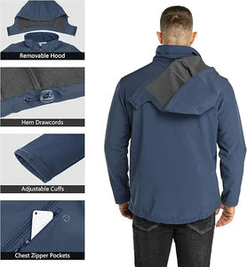 Chaqueta Softshell para hombre más vendida del 2026 estilo High Street con cierre de cremallera tela ligera nuevo diseño para el invierno - Product Image 4