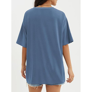 T-shirt ample à col rond imprimé, t-shirts graphiques surdimensionnés pour femmes - Product Image 2