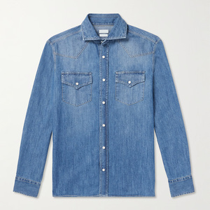 เสื้อยีนส์คุณภาพสูงสำหรับผู้ชายมีกระดุมปิดและเหมาะกับสตรีทแวร์แนวสตรีทสุดทันสมัย - Product Image 1