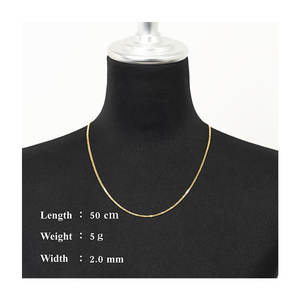 Classe parfaite qualité fantastique K18 6DCW 50cm5g Double chaîne gourmette collier de mode pour femmes - Product Image 1