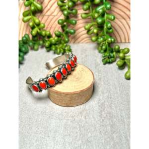 Sheilo Tso ธรรมชาติปะการังและเงินสเตอร์ลิงกำไลข้อมือเครื่องประดับแฟชั่น - Product Image 2
