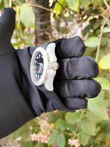 นาฬิกาข้อมือประดับเพชรสำหรับผู้ชายสไตล์ฮิปฮอปสุดหรูทำจากสเตนเลสสตีลสินค้าใหม่ - Product Image 3