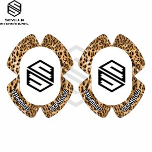 Glissières de genou pour moto personnalisées OEM à imprimé léopard, équipement de sécurité pour la course à moto, équipement de course automobile en TPU pour vélo en bois - Product Image 1