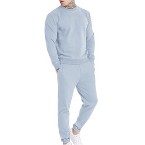 Ropa deportiva para hombre, chándal azul en blanco cálido de invierno, conjunto deportivo, chándal informal para gimnasio, ejercicio, chándal deportivo, conjunto de chándal - Product Image 4