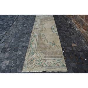 Tapis Vintage en Laine Turque Beige Vert Patchwork Motif Plat Armure 290x1010ft Salon Tapis Décorations en Latex Tapis Ensembles - Product Image 1