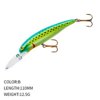Weihai-Leurre flottant en plastique dur pour la pêche en eau douce, longue coulée, 110mm/12.5g