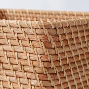 Circular <b>Wicker</b> <b>Basket</b> <b>with</b> <b>Lid</b> Handmade Eco-Friendly Storage Natural Rattan Modern Multifunction Artex Green Earth Made Hanoi - Product Image 4