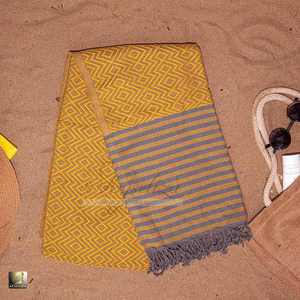 Toalla de playa de algodón turco ecológica de ultra felpa Acabado suave Resistente a la arena con textura Premium Diseño ligero - Product Image 2