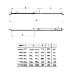Puerta Corredera de Vidrio para Nicho de Ducha Genoa de 100 cm y 6 mm - Product Image 5