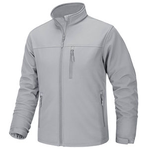 Veste Softshell en Toile à Capuche pour Homme avec Tissu Coupe-Vent Revêtement Imperméable Design Léger d'Hiver Motif Lettres - Product Image 3
