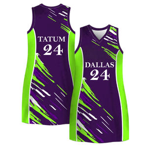 Qualité supérieure Séchage rapide Dames Netball Uniformes Conception Personnalisée Respirant Basket-Ball Applique En Gros Sport Voit ensemble - Product Image 3