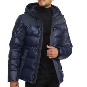 Acheter un nouveau design à la mode fermeture éclair personnalisée hommes veste bouffante avec col montant avant Logo 100% matériel de qualité 2026 - Product Image 4
