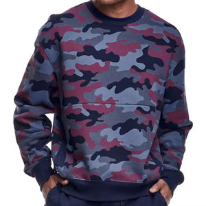Sudadera Unisex con Estampado Gráfico de Camuflaje, Cuello Redondo, Manga Larga, Estilo Holgado, para Otoño - Product Image 1