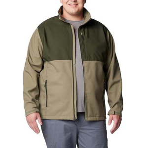 Veste à capuche en tissu softshell imperméable coupe-vent de couleur unie d'automne avec logo personnalisé pour hommes - Product Image 6