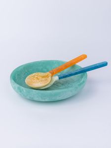 SADALBOWL DE CUISINE Bol plein en résine de couleur sûre pour les aliments Design brillant unique Bol en résine de service fait à la main Cuisine pour la maison et le jardin - Product Image 2