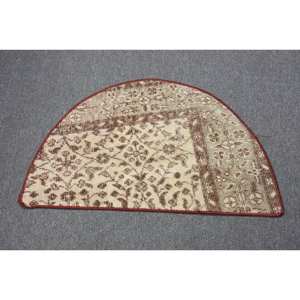 Alfombra de lana de retazos marrón Beige clásica, diseño turco de 2,5x1,4 pies para el hogar, para entrada, cabecera, pasillo, látex rectangular - Product Image 1