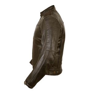 เสื้อแจ็กเก็ตมอเตอร์ไซด์หนังแท้กันลมสำหรับฤดูหนาวดีไซน์ใหม่ออกแบบโลโก้ได้ตามต้องการ - Product Image 3