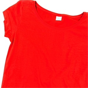 เสื้อยืดยาวลำลองสำหรับผู้หญิงเสื้อยืดสีพื้นทรงหลวมแขนสั้นขนาดพลัสไซส์ - Product Image 3