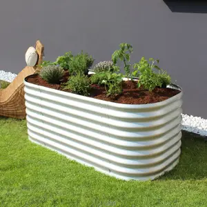 Cama levantada metal do jardim para vegetais, Flores, Ervas alta aço grande plantador caixa OEM Outdoor ODM Galvanized Decor Design