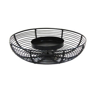 Multi-T Light Section Black PC <b>Iron</b> Metal Wire Candleholder with Basket 3-Section for Home Decoration for Birthday Occasions - Product Image 4