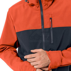 Veste coupe-vent d'hiver personnalisée pour hommes, couleur unie, style de rue - Product Image 4