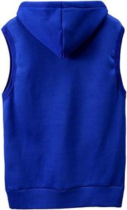 OEM Custom Logo High Quality Cotton Polyester Stylish Streetwear Men's Winter <b>Sleeveless</b> <b>Hoodies</b> Plus Size Essential Hot Sale - Product Image 4