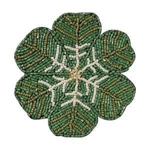 Handmade Beaded <b>Placemats</b> Set of 3 <b>Round</b> Shape Custom Table Decor, Crafted in India - Product Image 1
