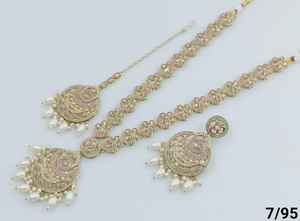 ชุดสร้อยคอยาวและต่างหูแบบอินเดียโบราณ ดีไซน์ทันสมัย ชุบทอง ประดับด้วยโลหะผสม สำหรับผู้หญิง - Product Image 4