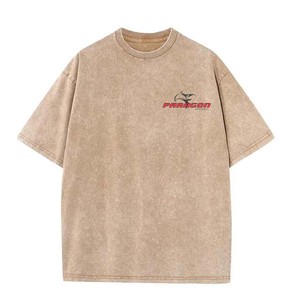 Camiseta de Hombre de Alta Calidad con Diseño Personalizado y Logotipo, Lavado Ácido, Transpirable, Estilo Vintage, 300 gsm - Product Image 3