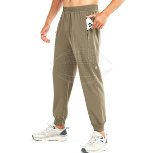 <b>Men</b> Casual Lightweight Canvas Jogger Pants Windproof Soft <b>Stretch</b> Fabric Drawstring Closure for Everyday Comfort Active Wear - Product Image 1