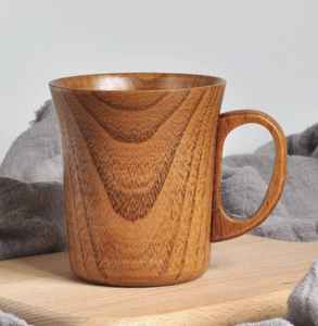 Nordic Style Handmade Wooden Mug Portable Natural Wood <b>Cup</b> for Coffee Tea and Milk Classic Design for <b>Camping</b> Business Gifts - Product Image 1