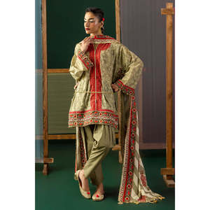 Conjunto de traje de 3 piezas estampado para mujer con dupatta CL-62247 - Product Image 2