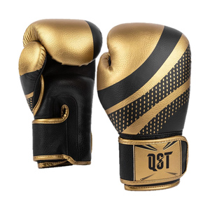 QST Gants de boxe en cuir PU de conception personnalisée les plus demandés avec support de poignet Velcro et crochet et boucle pour les arts martiaux - Product Image 1