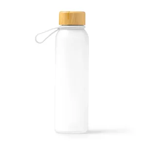Bottiglia d'Acqua Digitale in Vetro Riciclato Ecologico, Gadget Promozionale Verde per Bevande - Product Image 5