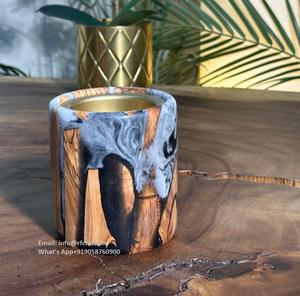 เตาบาคูร์ออกแบบได้ตามต้องการด้วยเรซินและไม้สำหรับกลิ่นหอมและการตกแต่งตามเทศกาล - Product Image 3