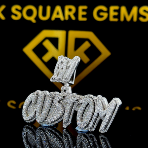 Custom Letter Hip Hop Pendant, Custom Your Letter, Men's Hip Hop <b>Number</b> Pendant, Moissanite Pendant, Ice Out Hip Hop Jewelry - Product Image 2