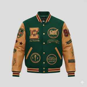 Soft Flannel Varsity <b>Jacket</b> Custom Plaid Pattern Baseball Letterman Coat <b>Lumberjack</b> Style Bomber Outerwear Men's Casual - Product Image 3