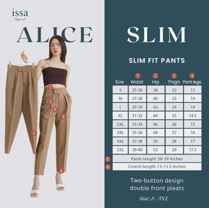 Alice Pantalon slim taille haute pour femme Pantalon décontracté extensible moderne Motif imprimé Respirant Bureau Quotidien OEM Vente en gros - Product Image 6